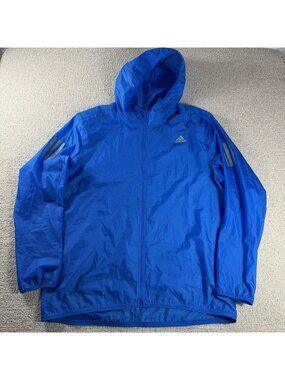 adidas Own The Run Reflective Full Zip Lightweight Jacket Blue Men’s Size 77
